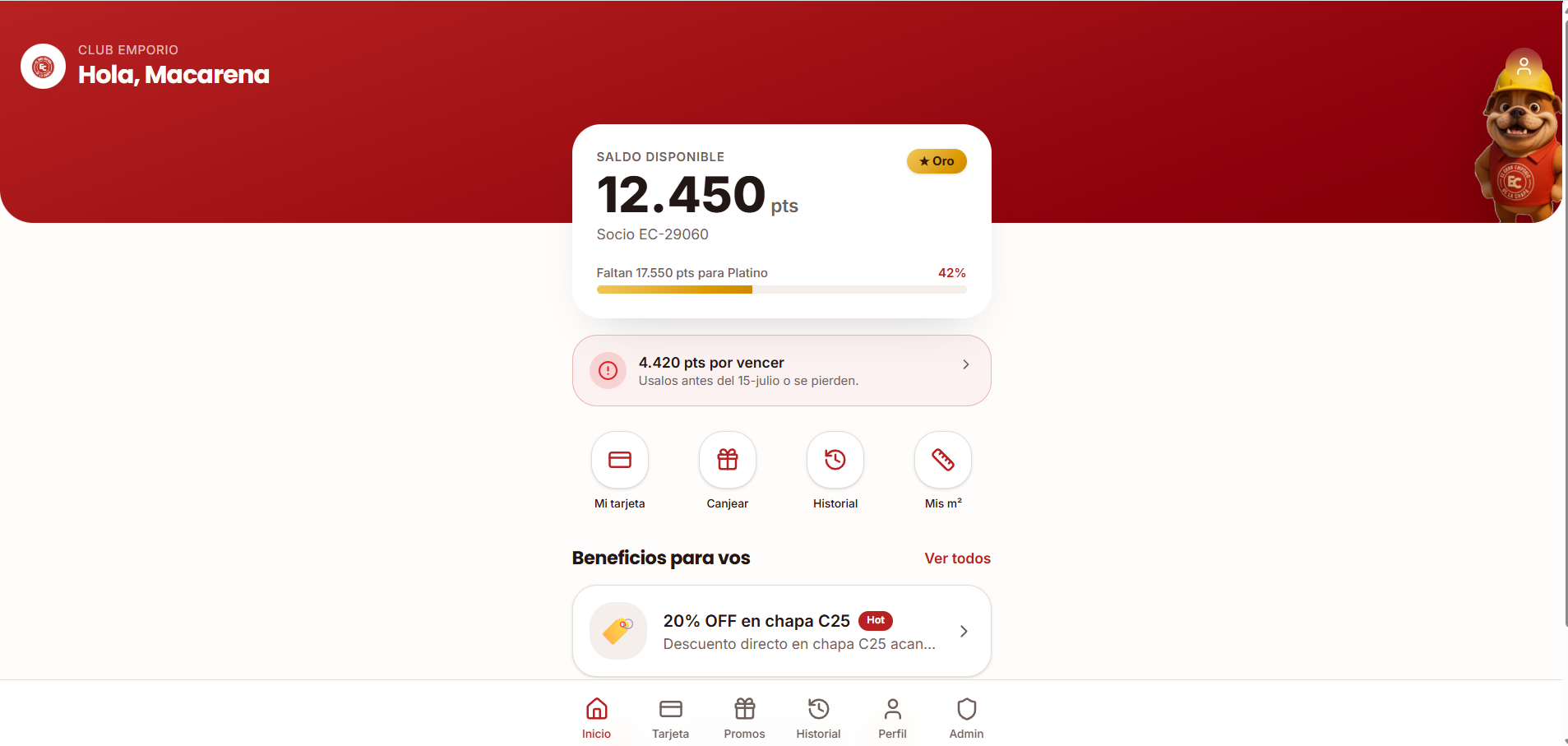 Captura de App Club — El Gran Emporio de la Chapa